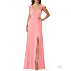 Azazie Prom Dress Bridesmaid Dress in Flamingo